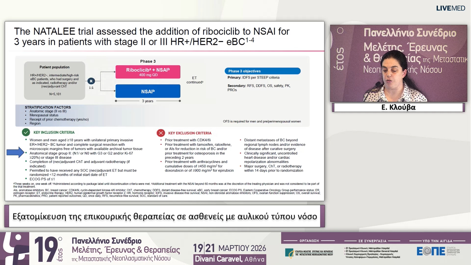 69 Ε. Κλούβα - Εξατομίκευση της επικουρικής θεραπείας σε ασθενείς με αυλικού τύπου νόσο