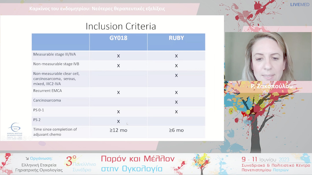 17 Ρ. Ζακοπούλου - Καρκίνος του ενδομητρίου: νεότερες θεραπευτικές εξελίξεις 