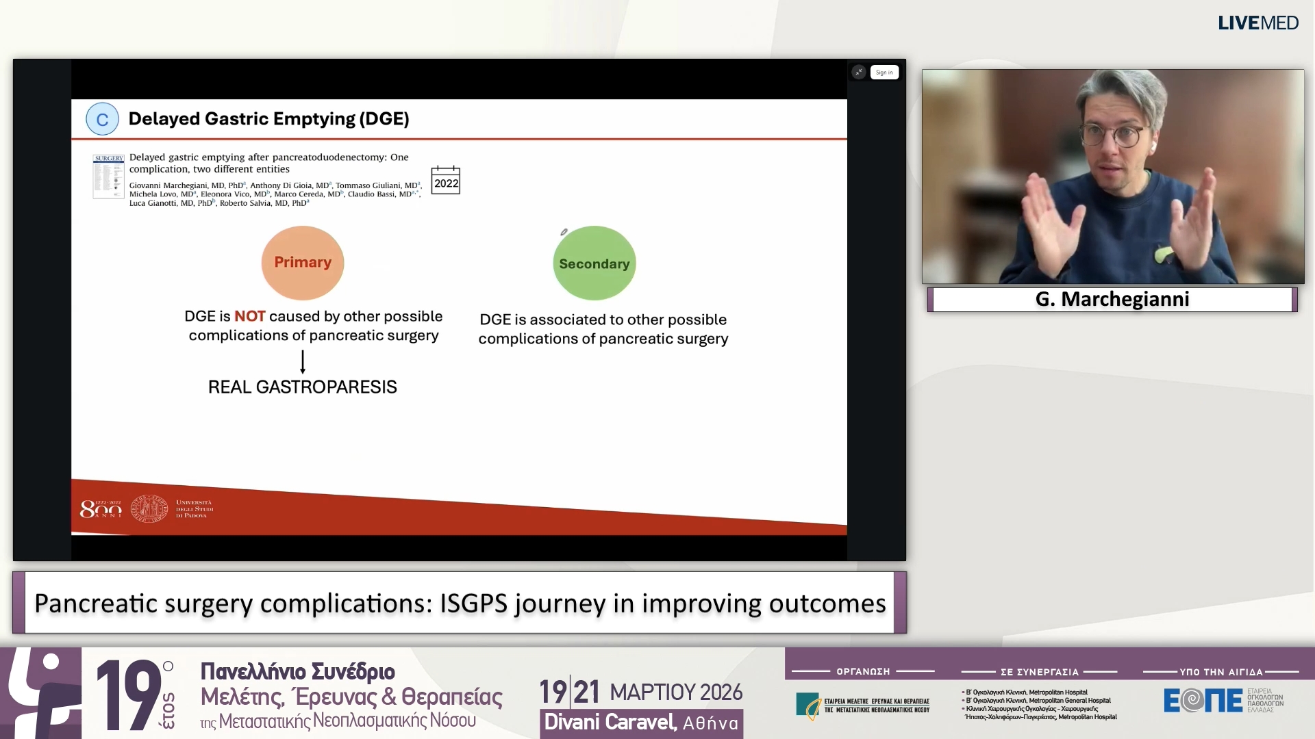26 G. Marchegianni - Pancreatic surgery complications: ISGPS journey in improving outcomes