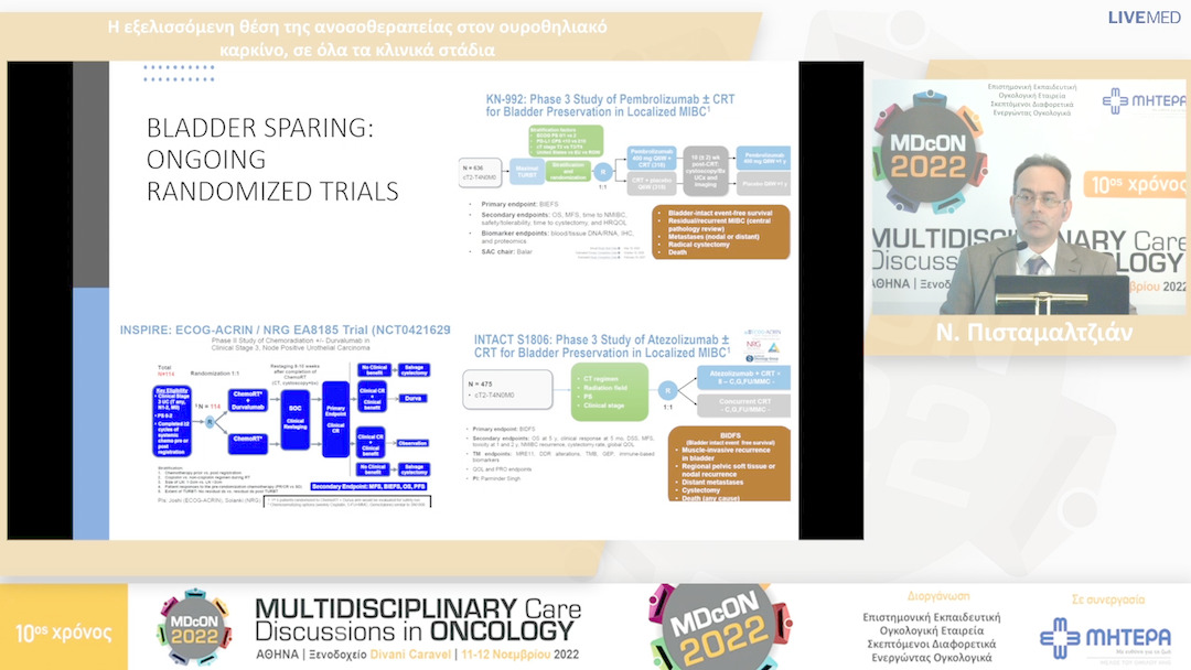 01 Ν. Πισταμαλτζιάν - Η εξελισσόμενη θέση της ανοσοθεραπείας στον ουροθηλιακό καρκίνο, σε όλα τα κλινικά στάδια