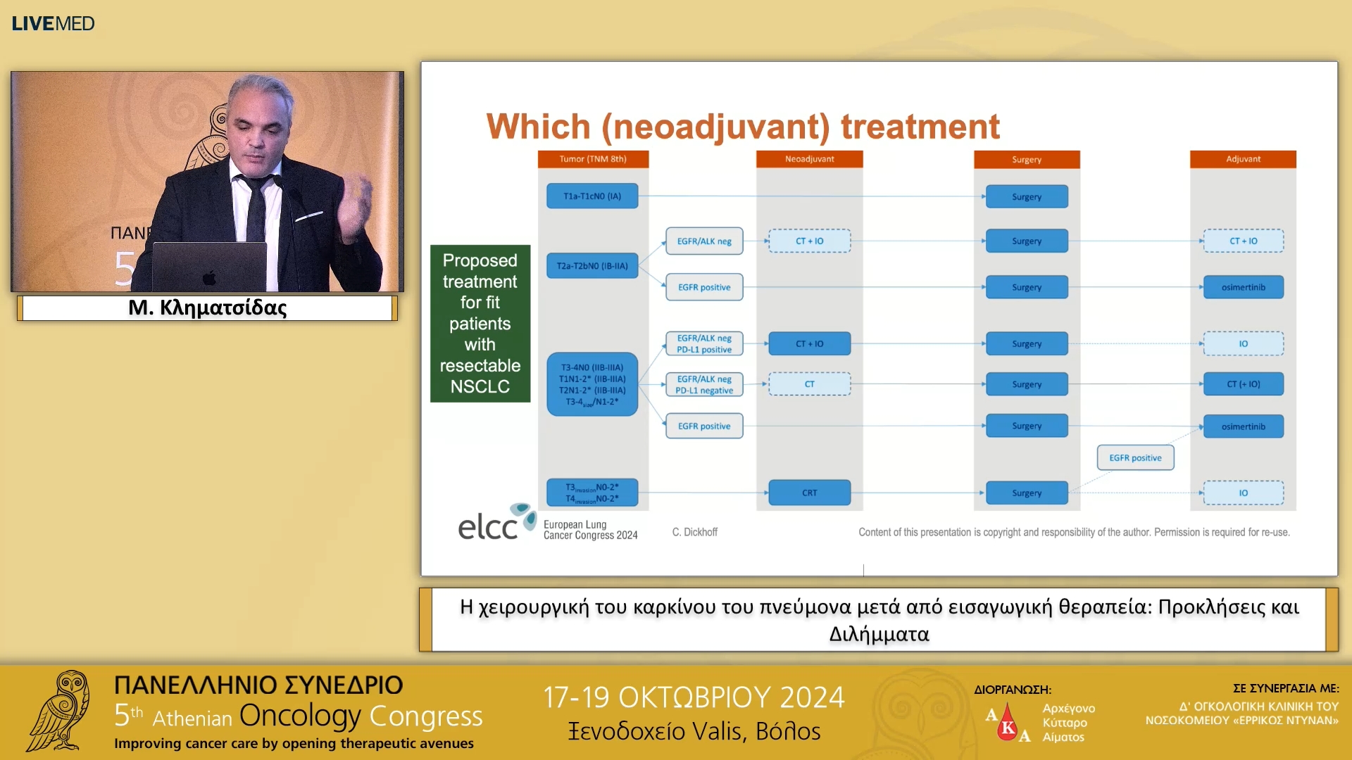 09 Μ. Κληματσίδας - Η χειρουργική του καρκίνου του πνεύμονα μετά από εισαγωγική θεραπεία: Προκλήσεις και Διλήμματα