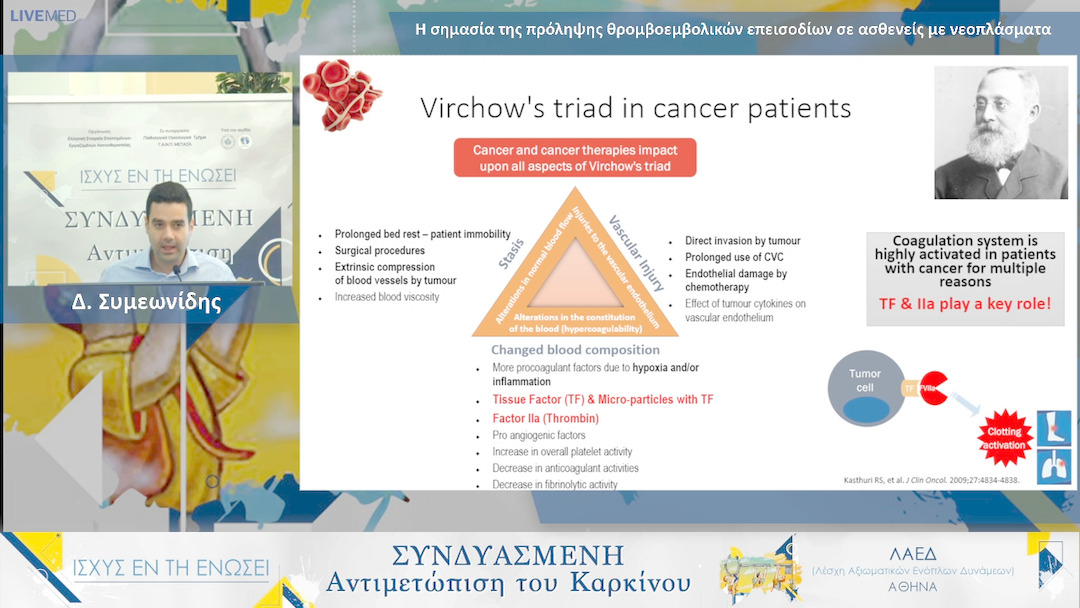 02 Δ. Συμεωνίδης - Η σημασία της πρόληψης θρομβοεμβολικών επεισοδίων σε ασθενείς με νεοπλάσματα 