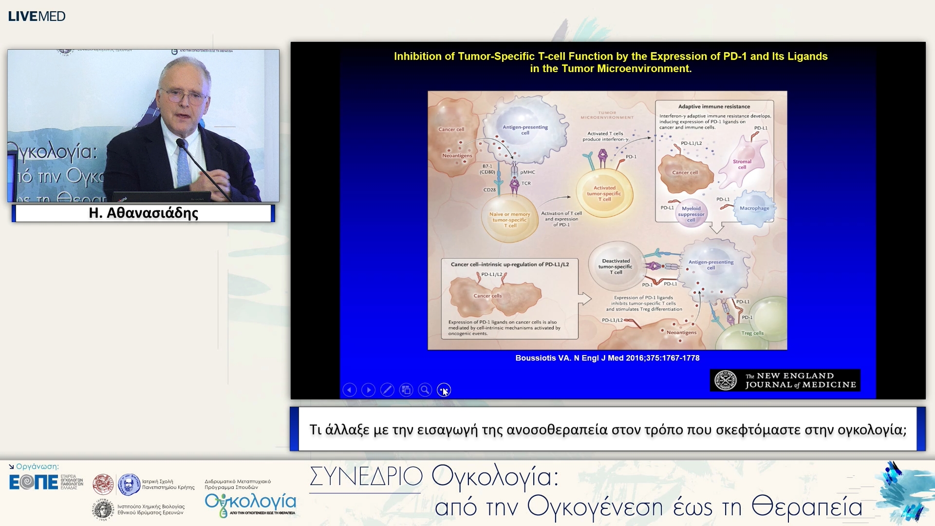 13 Η. Αθανασιάδης - Τι άλλαξε με την εισαγωγή της ανοσοθεραπεία στον τρόπο που σκεφτόμαστε στην ογκολογία; 
