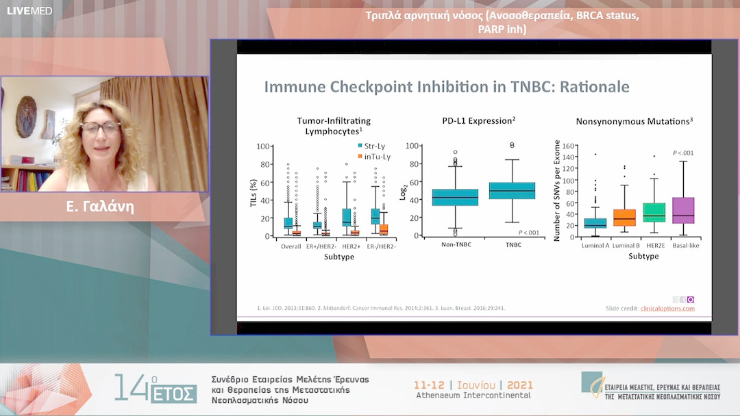09 Ε. Γαλάνη - Τριπλά αρνητική νόσος (Ανοσοθεραπεία, BRCA status, PARP inh)