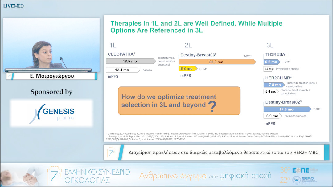 022 Ε. Μοιρογιώργου - Διαχείριση προκλήσεων στο διαρκώς μεταβαλλόμενο θεραπευτικό τοπίο του HER2+ MBC. 