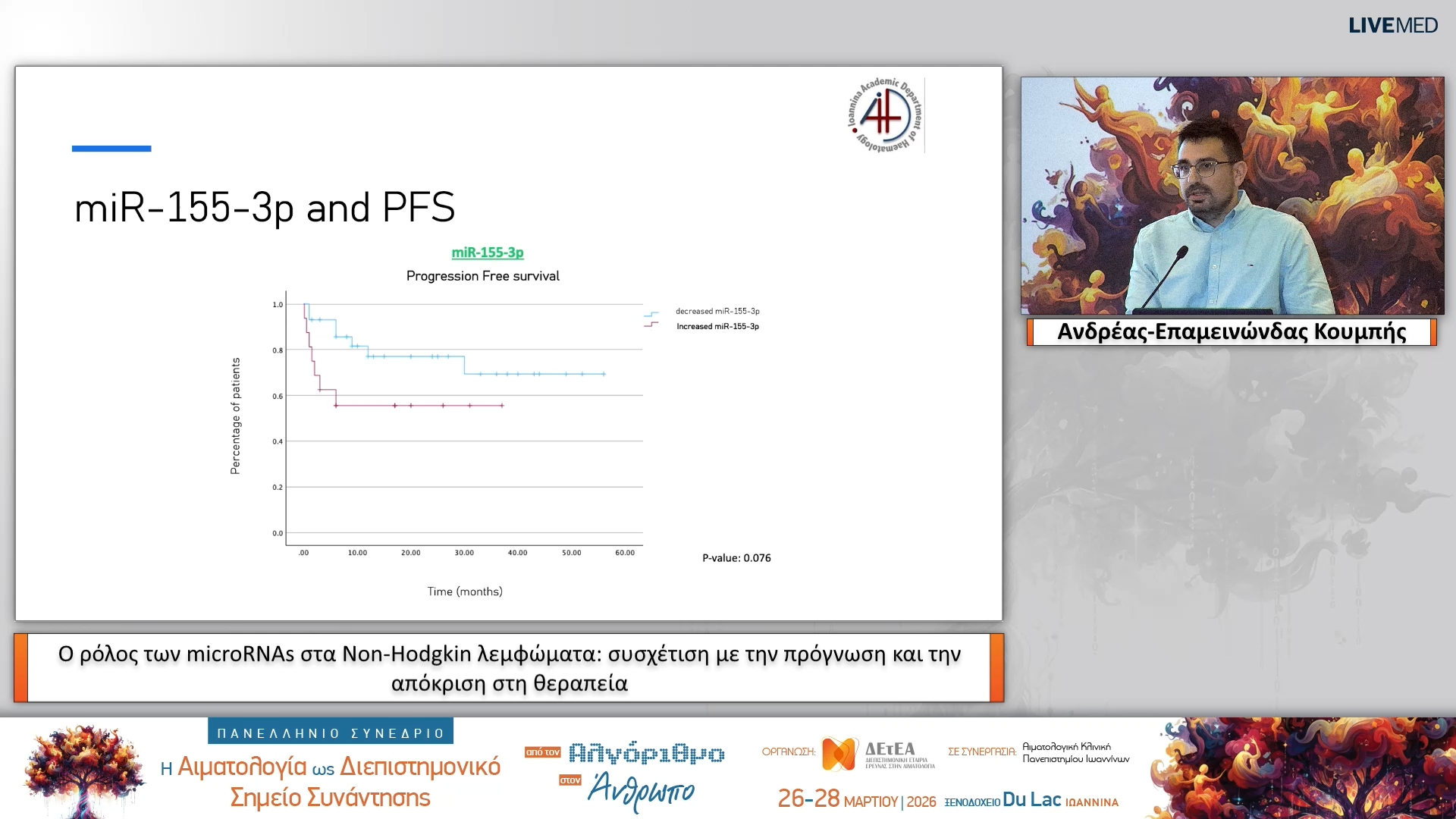 16  Ανδρέας-Επαμεινώνδας Κουμπής  - Ο ρόλος των microRNAs στα Νon-Hodgkin λεμφώματα: συσχέτιση με την πρόγνωση και την απόκριση στη θεραπεία