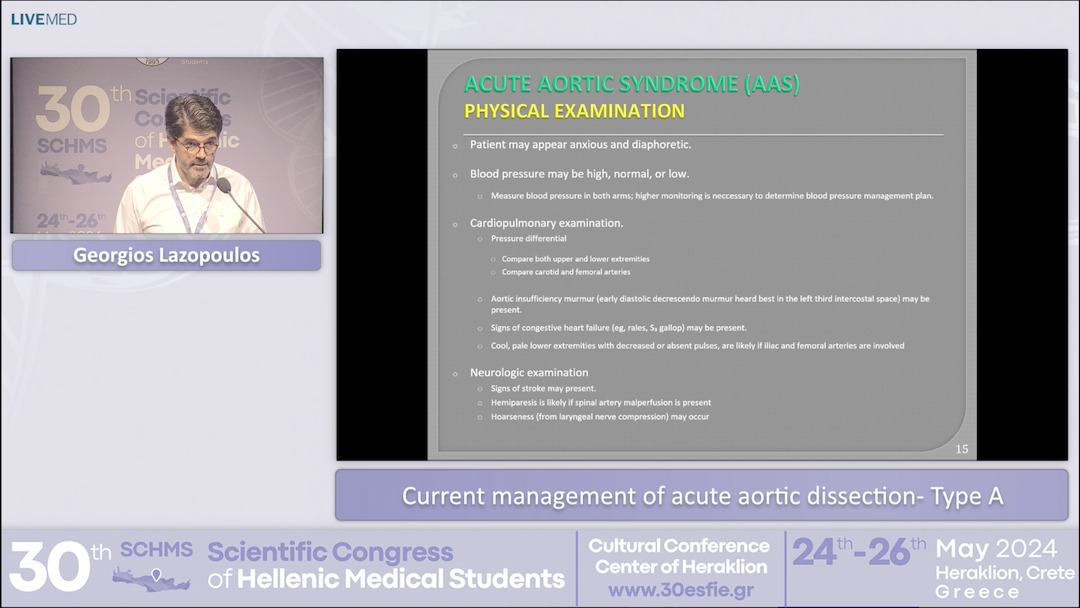 01 Georgios Lazopoulos - Current management of acute aortic dissection- Type A