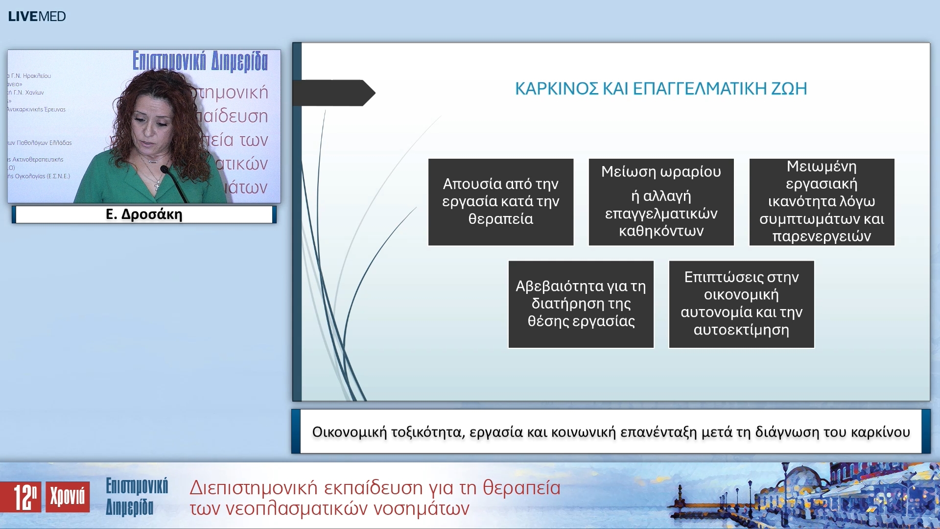 09 Ε. Δροσάκη - Οικονομική τοξικότητα, εργασία και κοινωνική επανένταξη μετά τη διάγνωση του καρκίνου