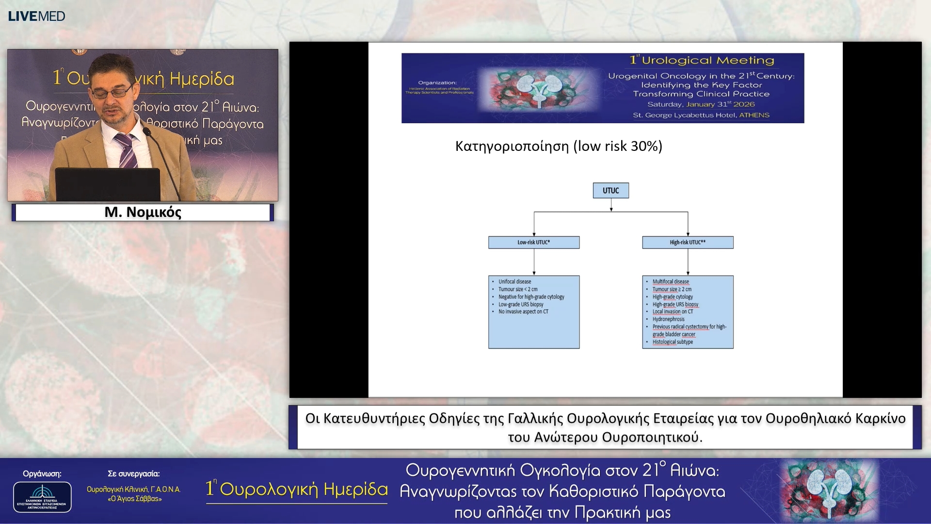 02 Μ. Νομικός - Οι Κατευθυντήριες Οδηγίες της Γαλλικής Ουρολογικής Εταιρείας για τον Ουροθηλιακό Καρκίνο του Ανώτερου Ουροποιητικού.