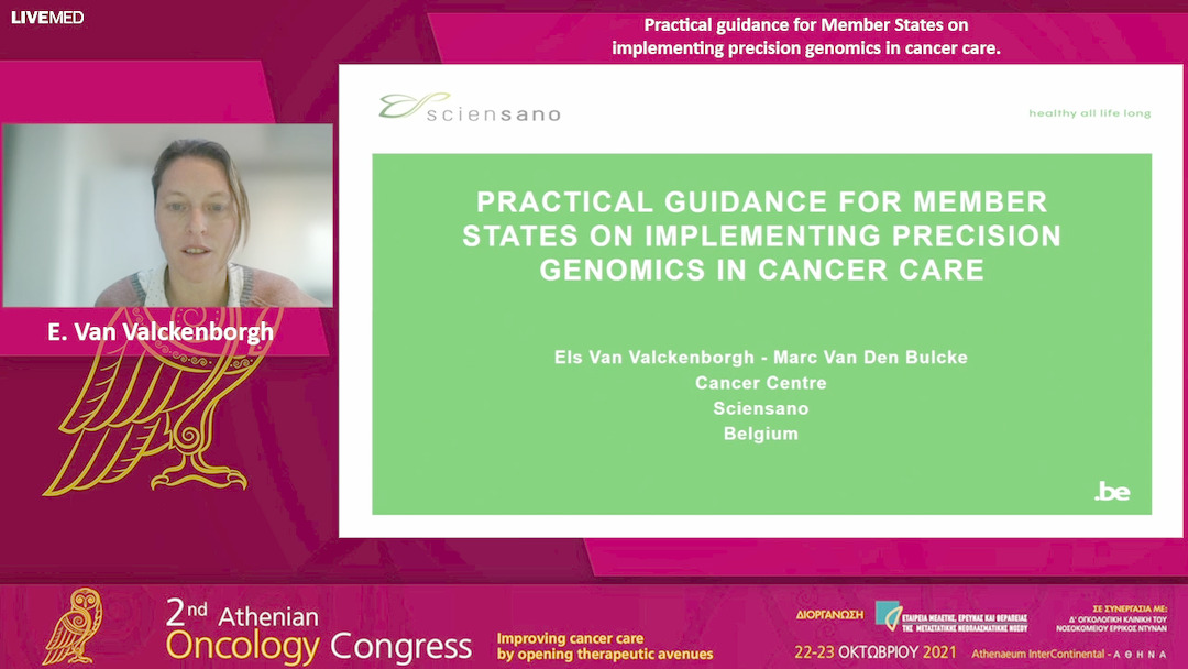 03 E. Van Valckenborgh - Practical guidance for Member States on implementing precision genomics in cancer care. 