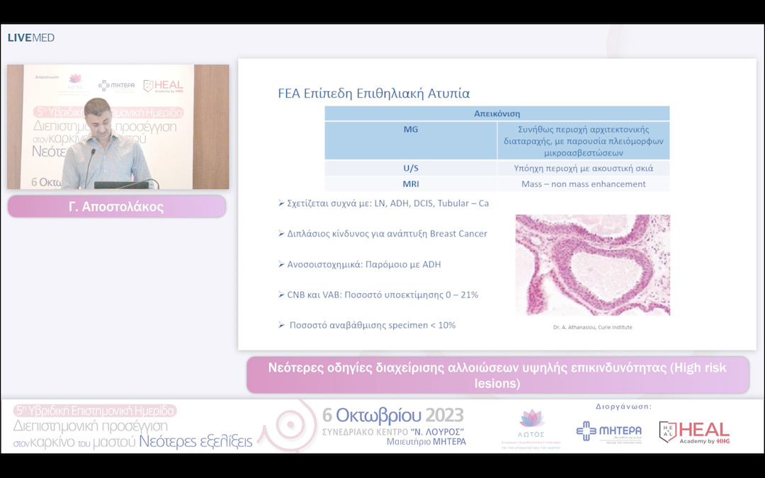 02 Γ. Αποστολάκος - Νεότερες οδηγίες διαχείρισης αλλοιώσεων υψηλής επικινδυνότητας (High risk lesions)