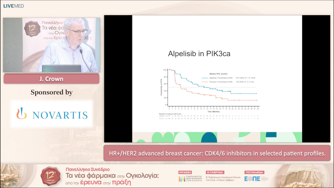 46 J. Crown - HR+/HER2advanced breast cancer: CDK4/6 inhibitors in selected patient profiles. 