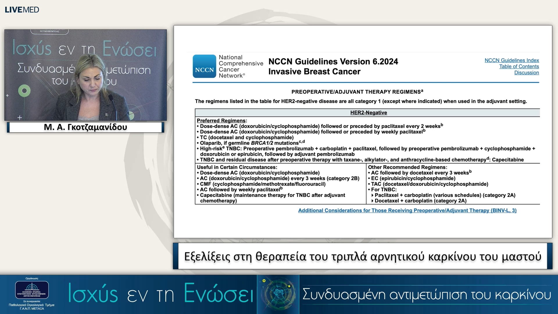 09 Μ. Α. Γκοτζαμανίδου - Εξελίξεις στη θεραπεία του τριπλά αρνητικού καρκίνου του μαστού