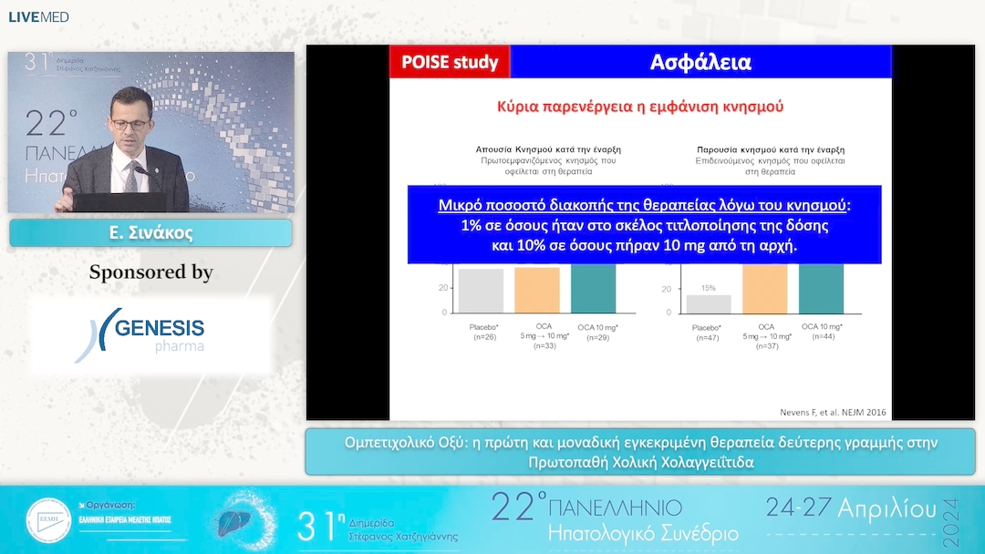 026 Ε. Σινάκος - Ομπετιχολικό Οξύ: η πρώτη και μοναδική εγκεκριμένη θεραπεία δεύτερης γραμμής στην Πρωτοπαθή Χολική Χολαγγειΐτιδα