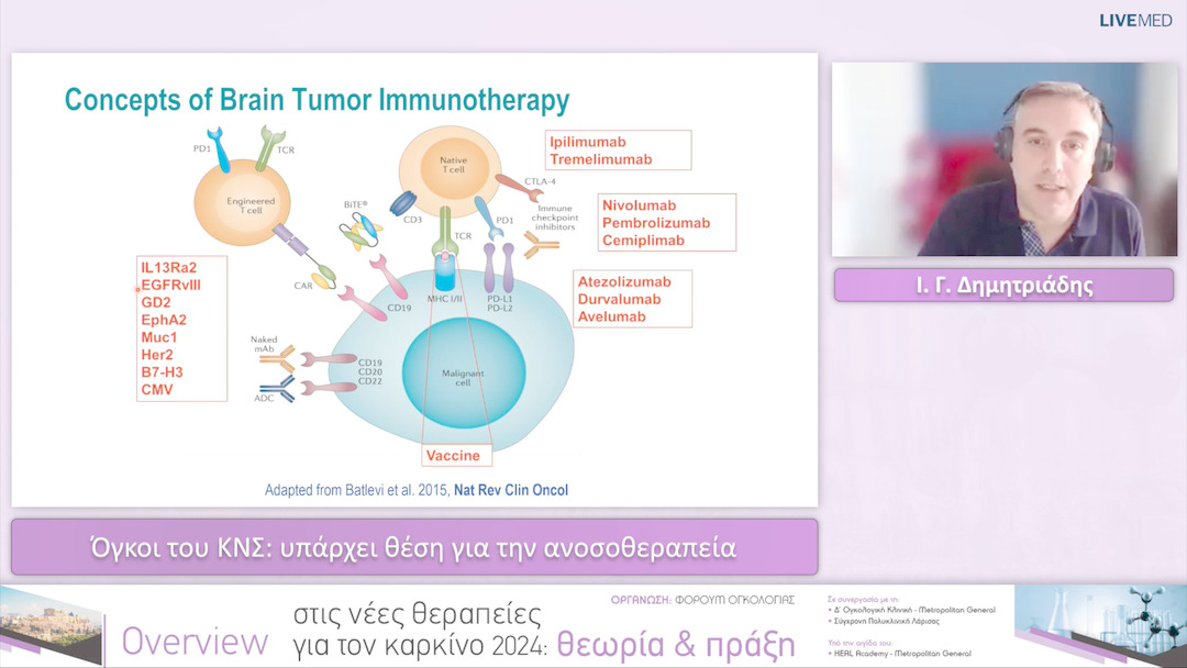 05 Ι. Γ. Δημητριάδης - Όγκοι του ΚΝΣ: υπάρχει θέση για την ανοσοθεραπεία 