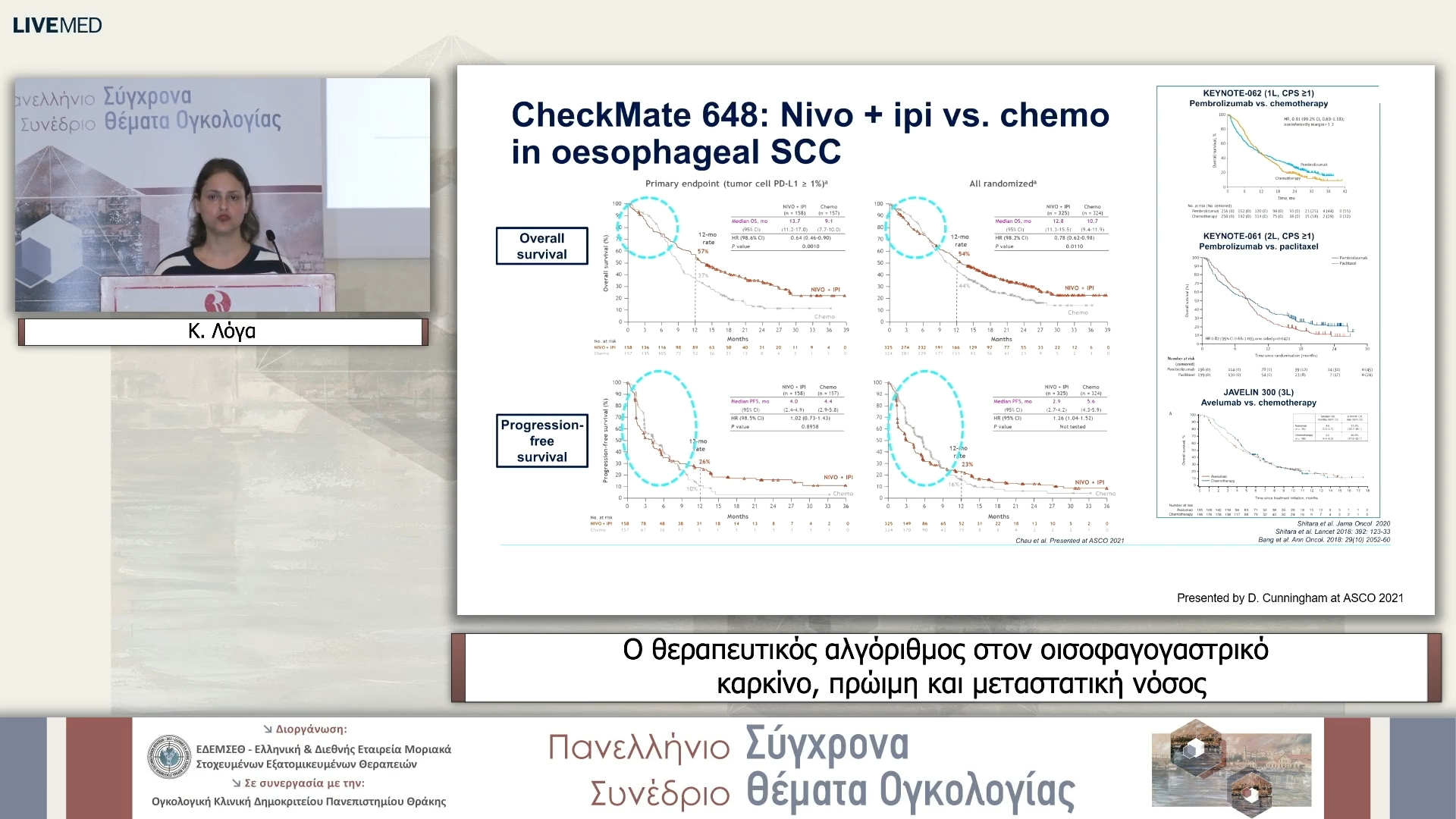 21  Κ. Λόγα - Ο θεραπευτικός αλγόριθμος στον οισοφαγογαστρικό καρκίνο, πρώιμη και μεταστατική νόσος