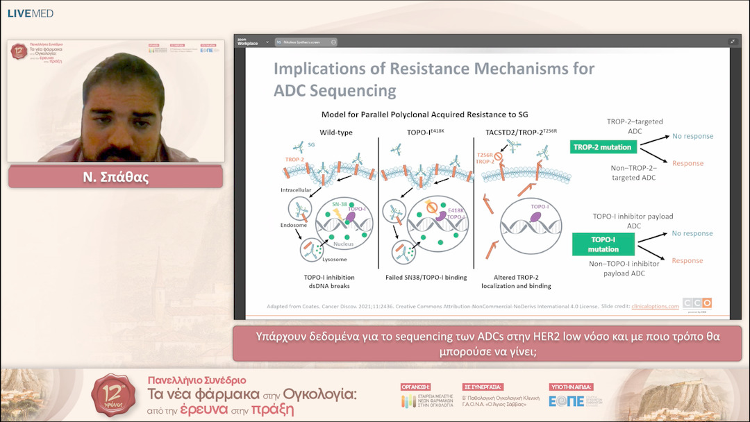 49 Ν. Σπάθας - Υπάρχουν δεδομένα για το sequencing των ADCs στην HER2 low νόσο και με ποιο τρόπο θα μπορούσε να γίνει; 
