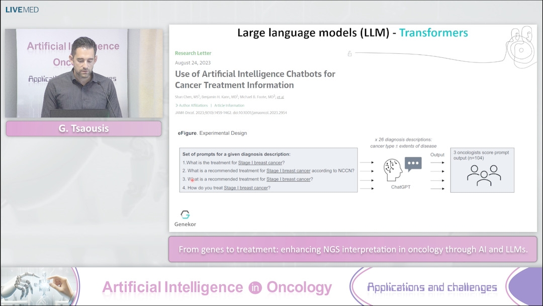 10 G. Tsaousis  - From genes to treatment: enhancing NGS interpretation in oncology through AI and LLMs.