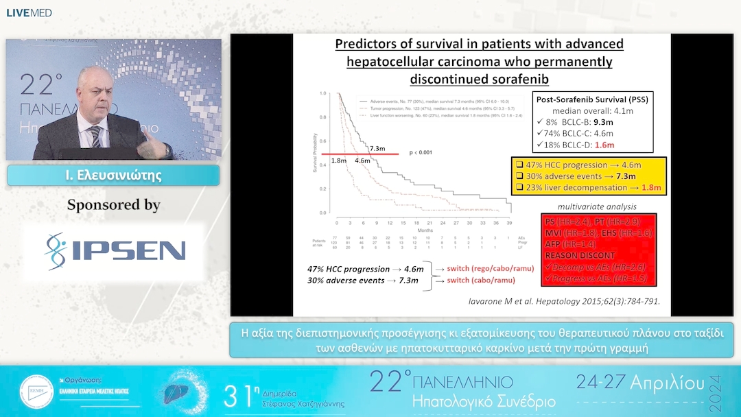 045 Ι. Ελευσινιώτης - H αξία της διεπιστημονικής προσέγγισης κι εξατομίκευσης του θεραπευτικού πλάνου στο ταξίδι των ασθενών με ηπατοκυτταρικό καρκίνο μετά την πρώτη γραμμή 