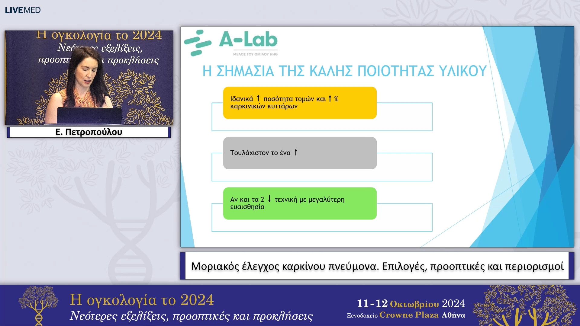 40 Ε. Πετροπούλου - Μοριακός έλεγχος καρκίνου πνεύμονα. Επιλογές, προοπτικές και περιορισμοί 