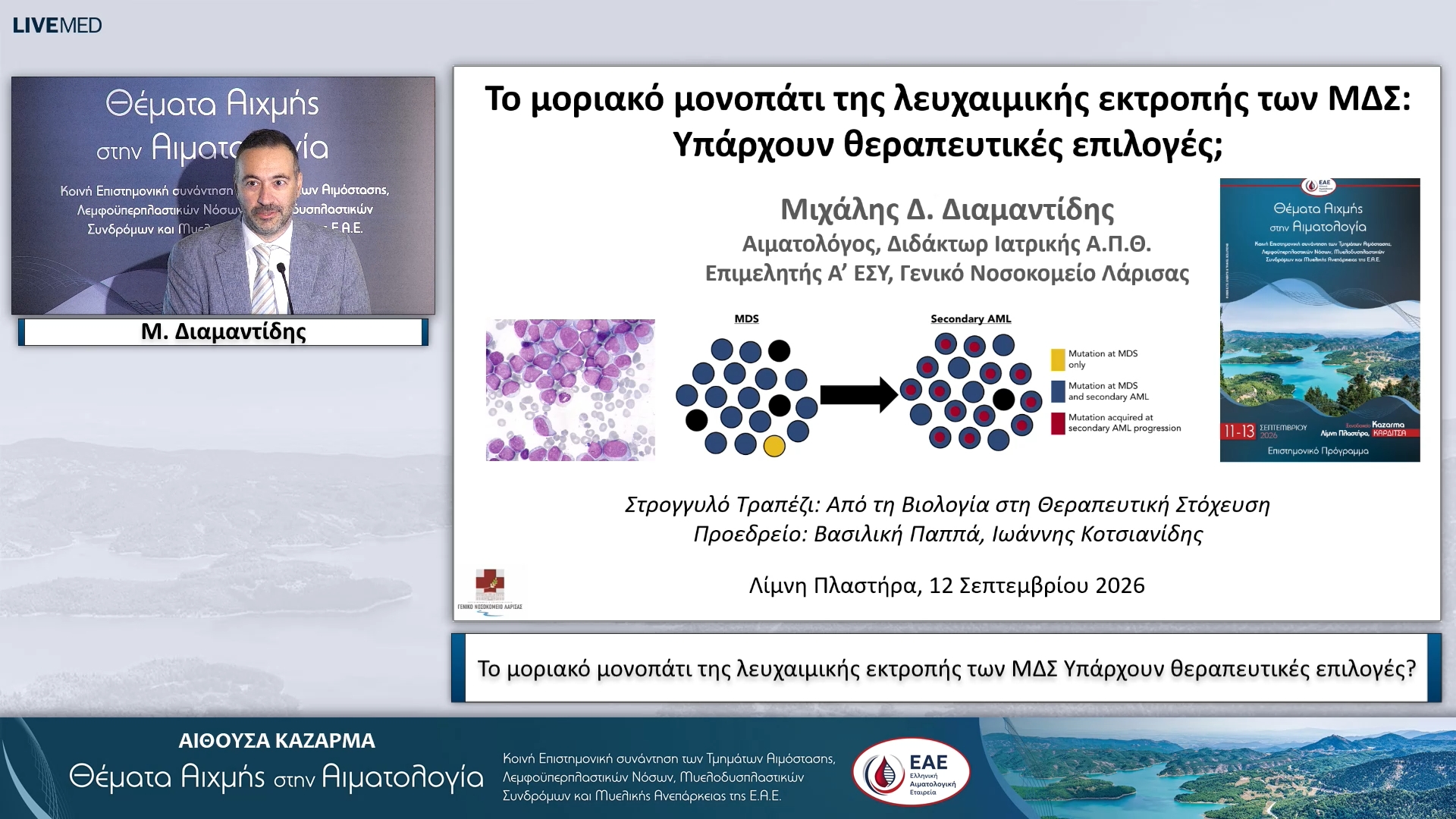 02 Μ. Διαμαντίδης - Το μοριακό μονοπάτι της λευχαιμικής εκτροπής των ΜΔΣ Υπάρχουν θεραπευτικές επιλογές? 