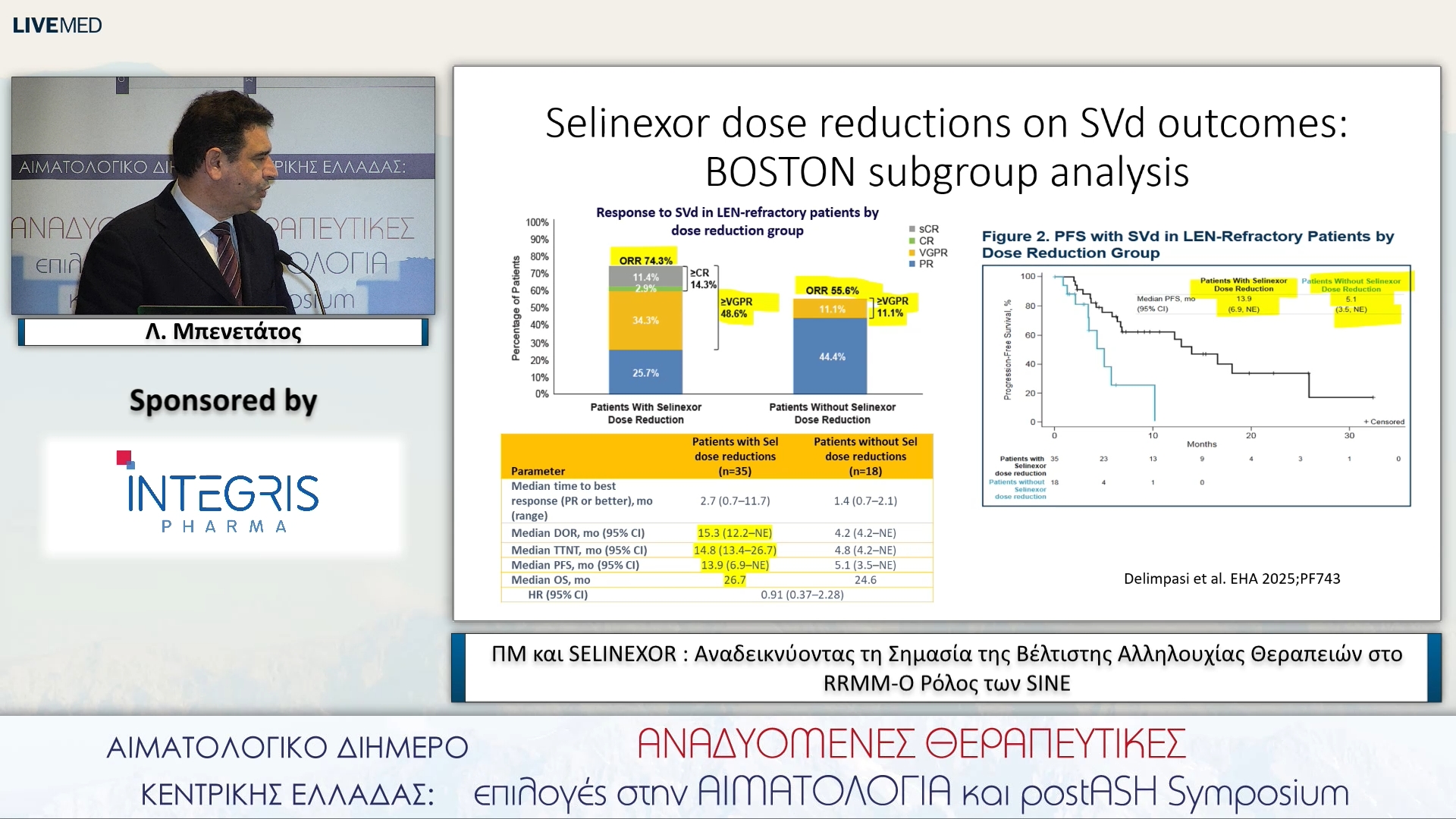 33 Λ. Μπενετάτος - ΠΜ και SELINEXOR : Αναδεικνύοντας τη Σημασία της Βέλτιστης Αλληλουχίας Θεραπειών στο RRMM-Ο Ρόλος των SINE
