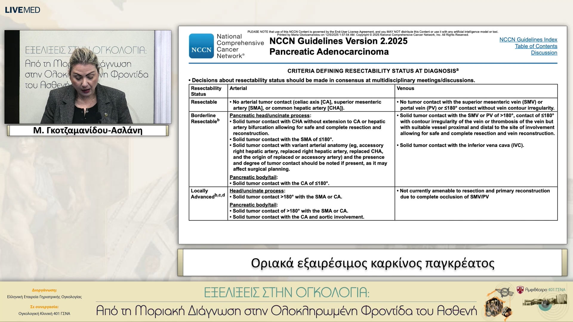 19 Μ. Γκοτζαμανίδου-Ασλάνη - Οριακά εξαιρέσιμος καρκίνος παγκρέατος