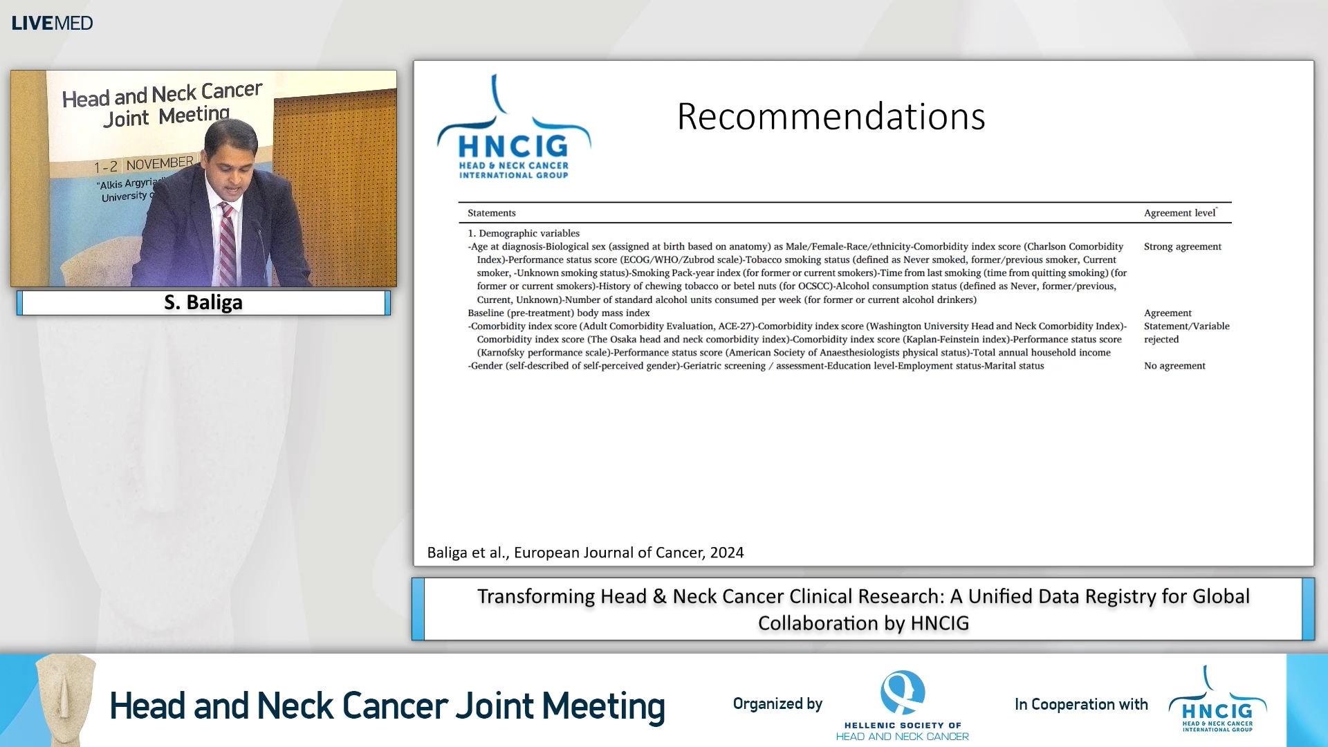 18 S. Baliga - Transforming Head & Neck Cancer Clinical Research: A Unified Data Registry for Global Collaboration by HNCIG 