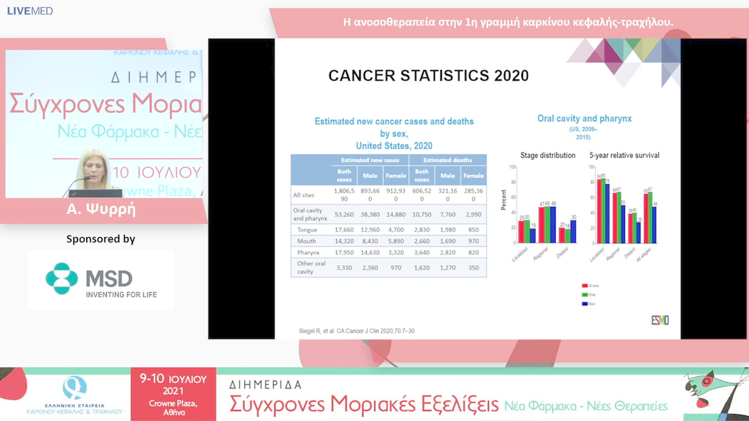 01 Α. Ψυρρή - Η ανοσοθεραπεία στην 1η γραμμή καρκίνου κεφαλής-τραχήλου.