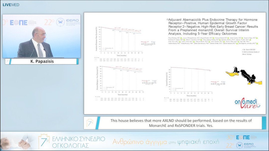 078 K. Papazisis - This house believes that more AXLND should be performed, based on the results of MonarchE and RxSPONDER trials.  Yes