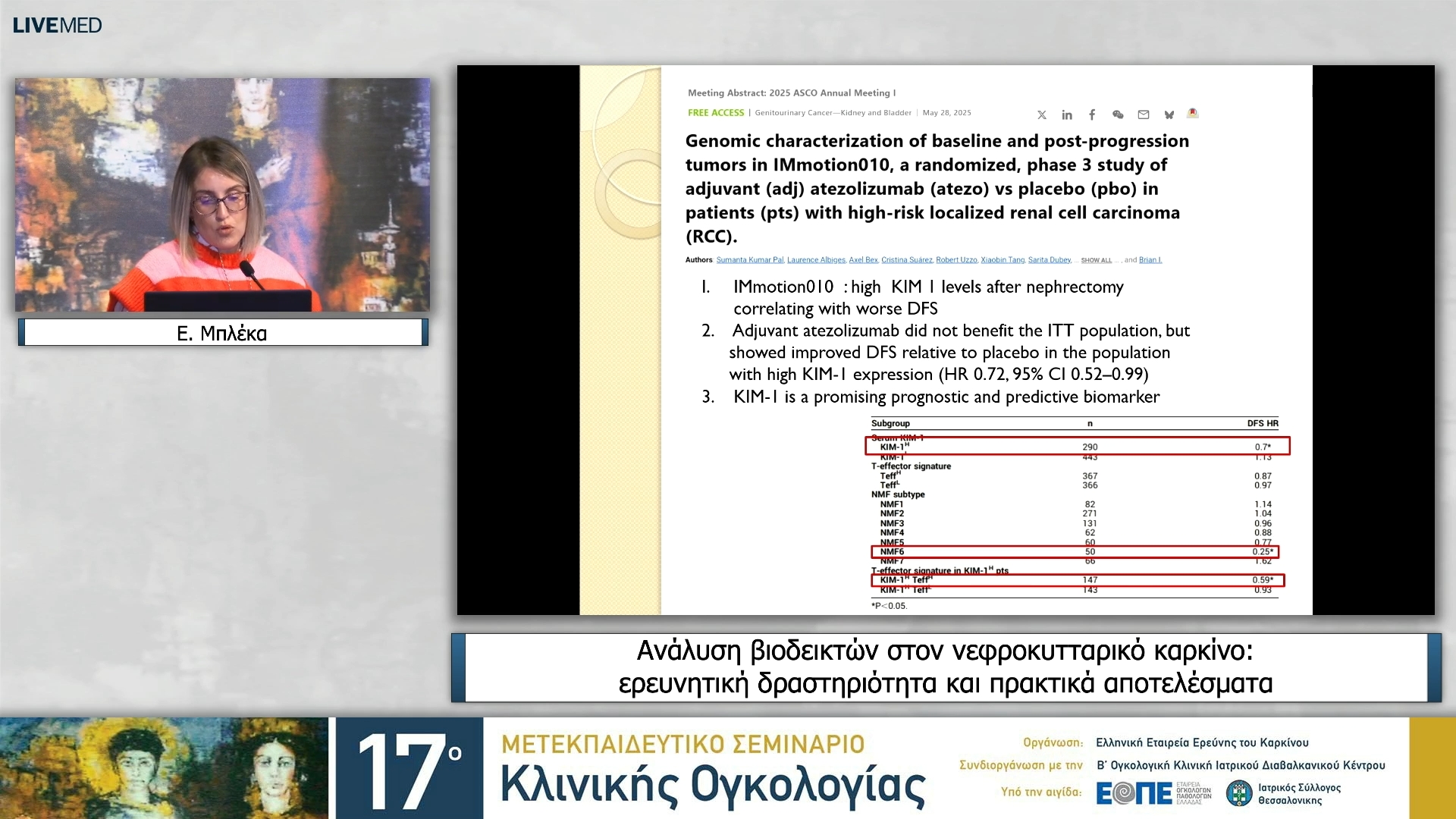 14  Ε. Μπλέκα - Ανάλυση βιοδεικτών στον νεφροκυτταρικό καρκίνο: ερευνητική δραστηριότητα και πρακτικά αποτελέσματα