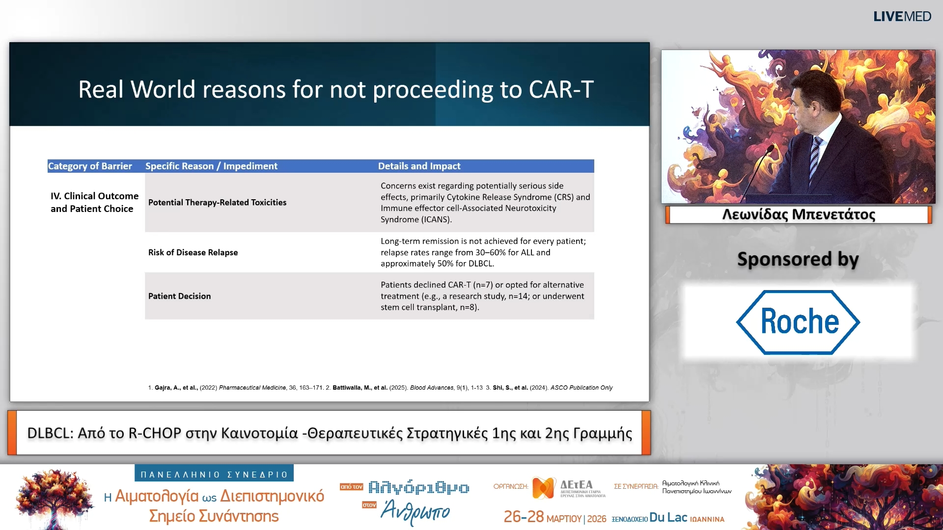 38 Λεωνίδας Μπενετάτος - DLBCL: Από το R-CHOP στην Καινοτομία -Θεραπευτικές Στρατηγικές 1ης και 2ης Γραμμής 