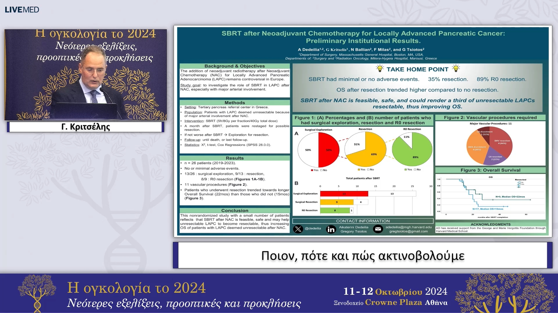 36 Γ. Κριτσέλης - Experts’ opinion στον τοπικά προχωρημένο καρκίνο παγκρέατος. Ποιον, πότε και πώς ακτινοβολούμε