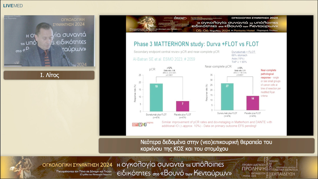 12 Ι. Λίτος - Νεότερα δεδομένα στην (νεο)επικουρική θεραπεία του καρκίνου της ΚΟΣ και του στομάχου 