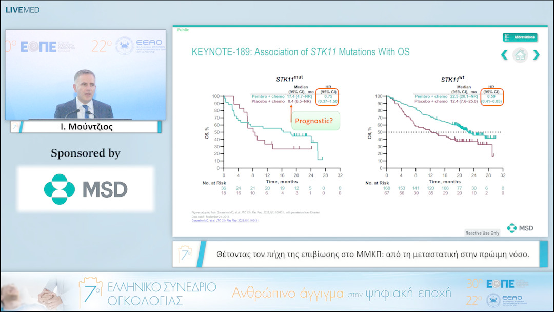049 I. Μούντζιος - Θέτοντας τον πήχη της επιβίωσης στο ΜΜΚΠ: από τη μεταστατική στην πρώιμη νόσο. 
