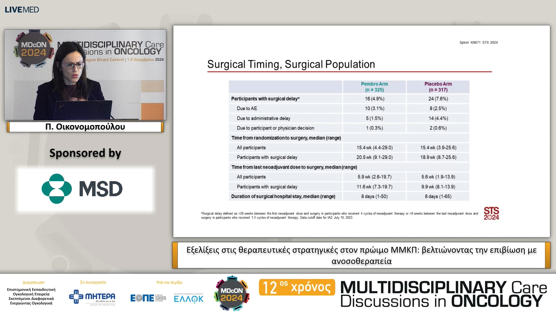 18 Π. Οικονομοπούλου - Εξελίξεις στις θεραπευτικές στρατηγικές στον πρώιμο ΜΜΚΠ: βελτιώνοντας την επιβίωση με ανοσοθεραπεία