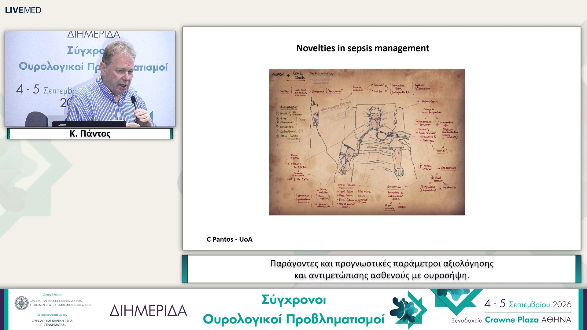 36 K. Πάντος - Παράγοντες και προγνωστικές παράμετροι αξιολόγησης και αντιμετώπισης ασθενούς με ουροσήψη.