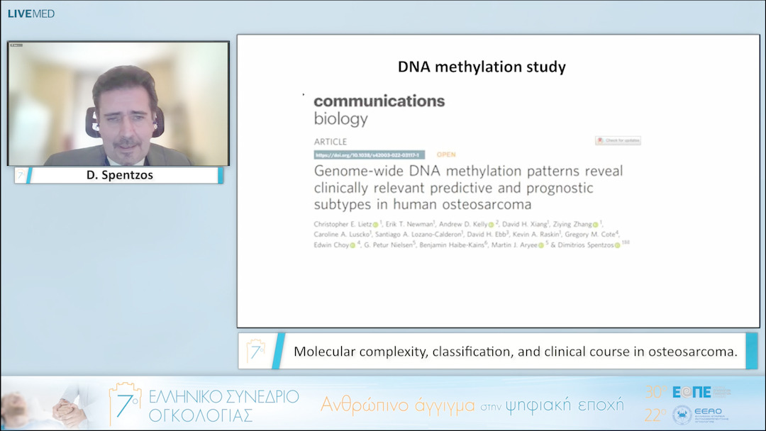 053 D. Spentzos - Molecular complexity, classification, and clinical course in osteosarcoma. 