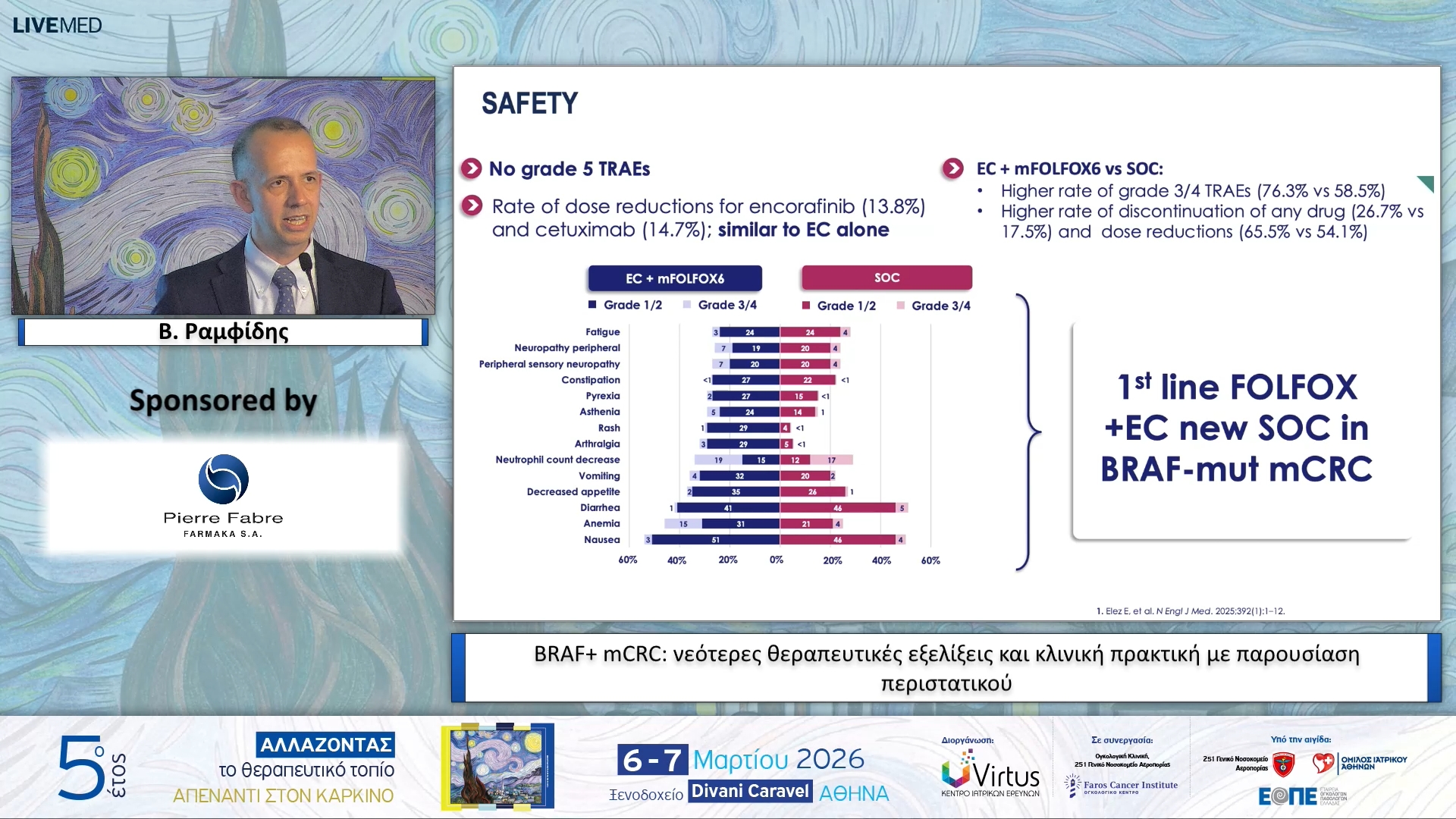 11 Β. Ραμφίδης - BRAF+ mCRC: νεότερες θεραπευτικές εξελίξεις και κλινική πρακτική με παρουσίαση περιστατικού. 