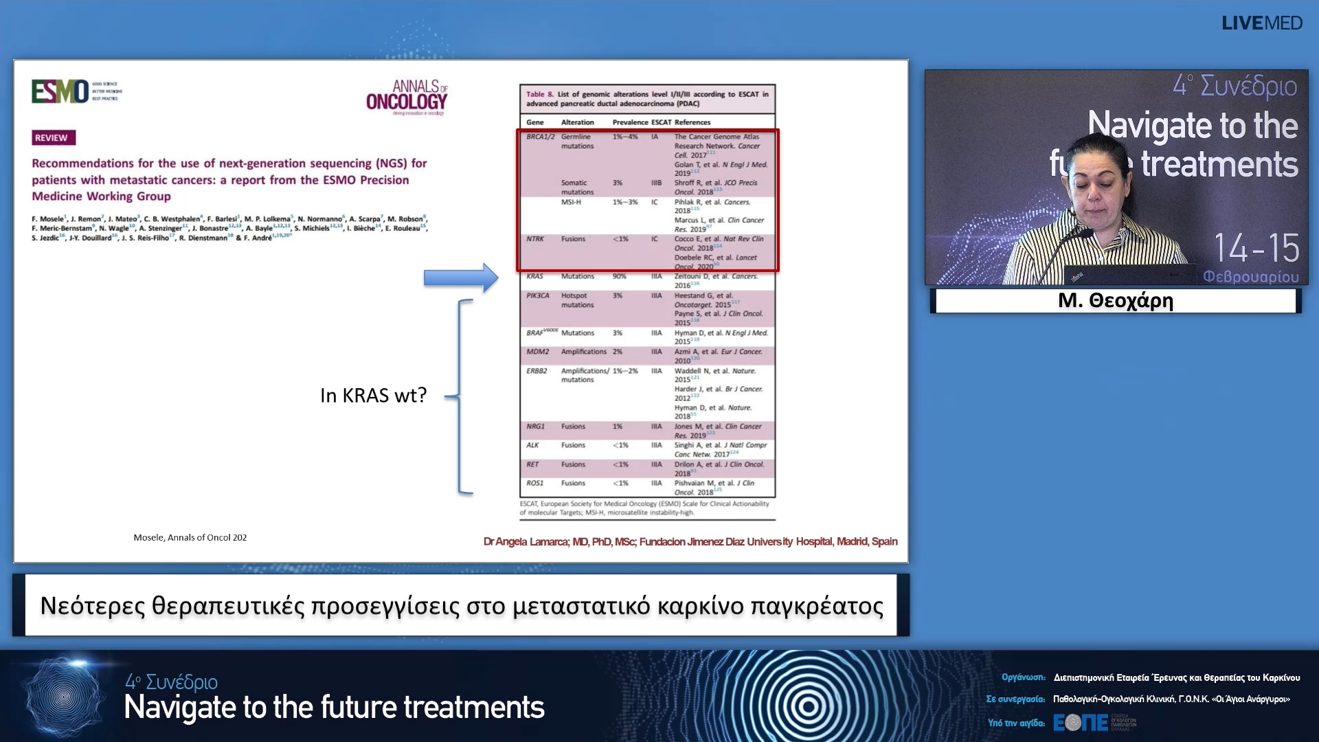 18  Μ. Θεοχάρη - Νεότερες θεραπευτικές προσεγγίσεις στο μεταστατικό καρκίνο παγκρέατος.