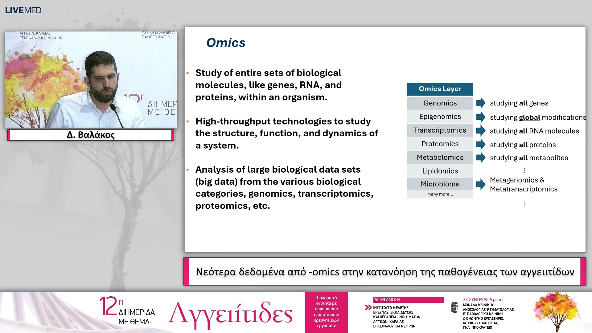 11 Δ. Βαλάκος - Νεότερα δεδομένα από -omics στην κατανόηση της παθογένειας των αγγειιτίδων 