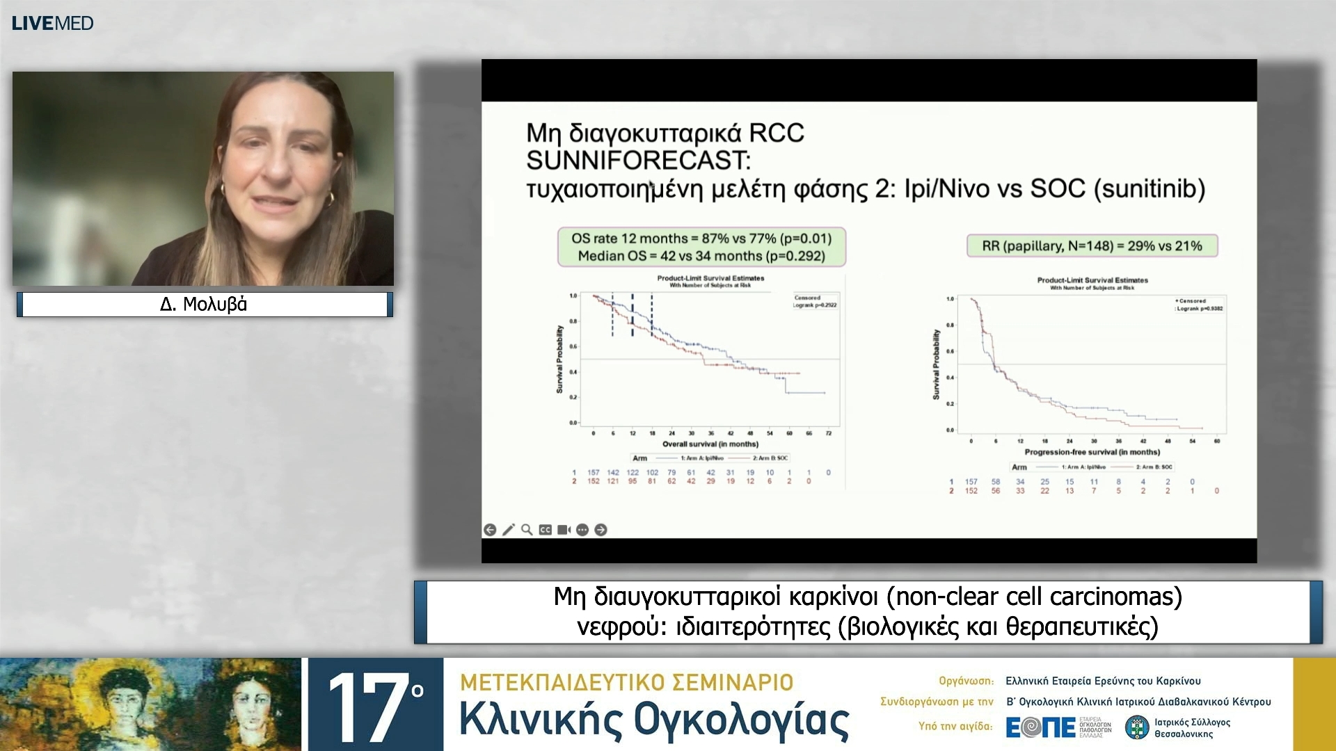 15 Δ. Μολυβά - Μη διαυγοκυτταρικοί καρκίνοι (non-clear cell carcinomas) νεφρού: ιδιαιτερότητες (βιολογικές και θεραπευτικές)
