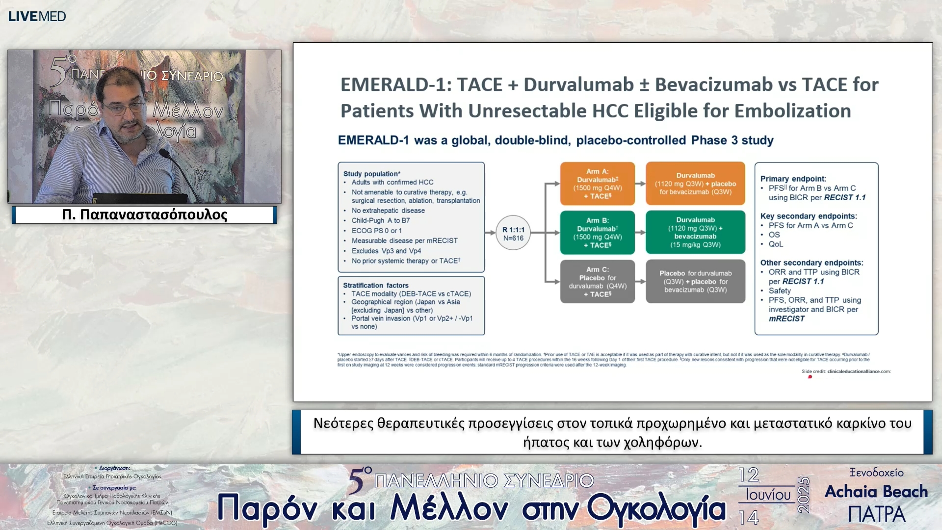 22 Π. Παπαναστασόπουλος - Νεότερες θεραπευτικές προσεγγίσεις στον τοπικά προχωρημένο και μεταστατικό καρκίνο του ήπατος και των χοληφόρων.