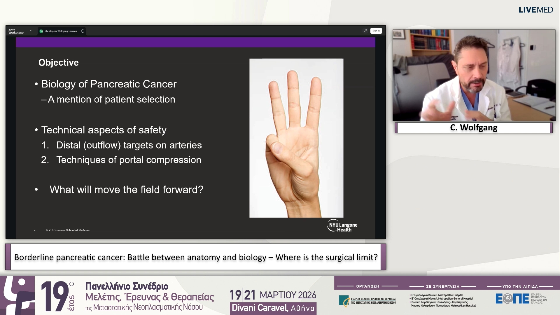 18 C. Wolfgang - Borderline pancreatic cancer: Battle between anatomy and biology – Where is the surgical limit? 