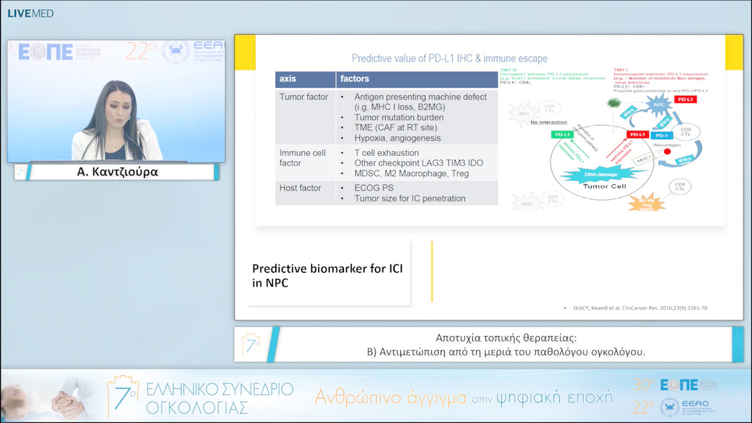 010 Α. Καντζιούρα - Αποτυχία τοπικής θεραπείας: Β) Αντιμετώπιση από τη μεριά του παθολόγου ογκολόγου.
